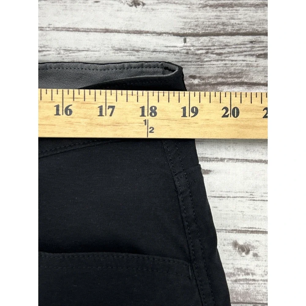 Eddie Bauer Fleece Lined Tech Pant Men's 40x31 Black Straight Side Zip Pocket